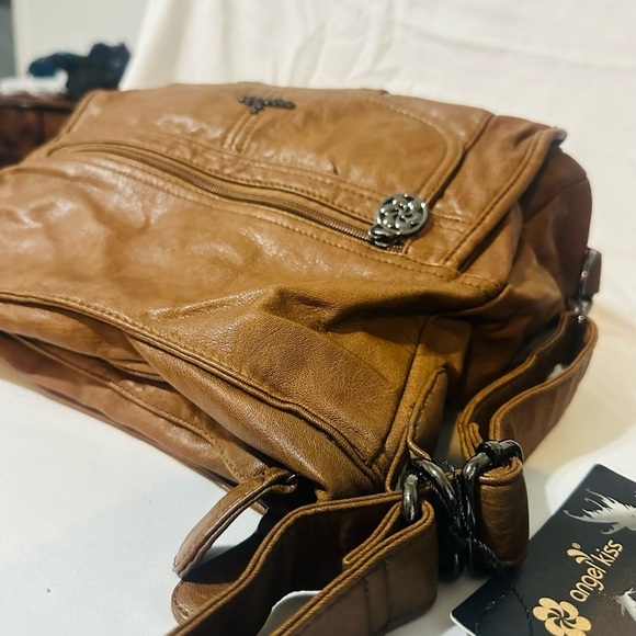 NWT Angel Kiss Brown Faux Leather Handbag for Women - Picture 4 of 10